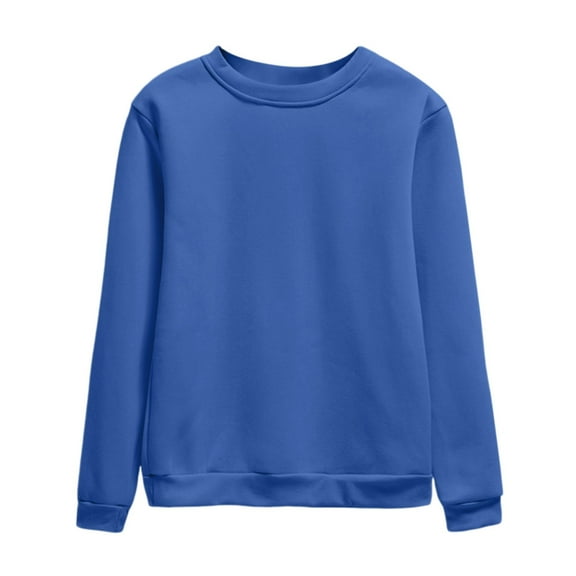 XINXIAOO Sweatshirt for Women Long Sleeve Sweatshirt Women's Pullover Blue Crewneck Sweatshirts Womens Clothing Fall Preppy Clothes Teen Girl