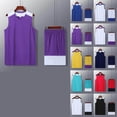 thumbnail image 1 of XINXIAOO Basketball Set 2PCS Boys Girls Youth Sports Uniform Lightweight Purple Tank Top and Shorts Breathable Quick Dry Training Uniform Sets 15-16 Years, 1 of 5
