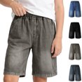thumbnail image 1 of XINXIAOO Denim Shorts for Boys Classic Wide Leg Pocket Jean Shorts Boys Fashion Jeans 12-13 Years, 1 of 6