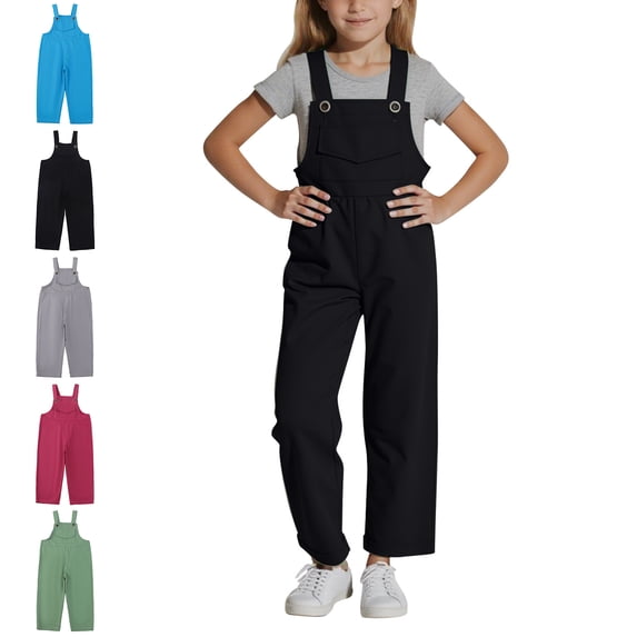 XINXIAOO Girls Sleeveless Jumpsuit Casual Comfortable Loose Fit Long Pants Summer Clothes for Girls 15-16 Years