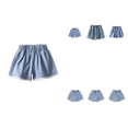 thumbnail image 1 of XINXIAOO Toddler Girl's Jean Shorts Cute Summer Trendy Fashion Denim Shorts High Waist Straight Leg Clothes Jorts for Girl 7-8 Years, 1 of 6