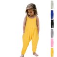 thumbnail image 1 of XINXIAOO Toddler Girls Boys Summer Sleeveless Jumpsuits Casual Leg Long Summer Outfits with Pockets Girls Clothes Size 3 Years, 1 of 5