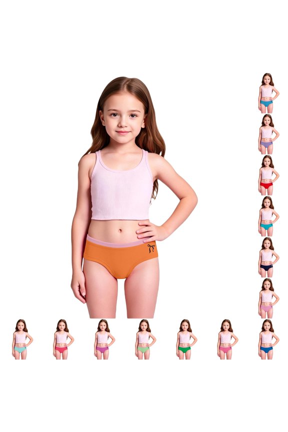 Toddler Girls Cute Bow Print Triangle Bikini Bottom Solid Quick Dry High Cut Bathing Panty Comfort Summer Beach Pool Swim Bottoms for Kids 2-3 Years
