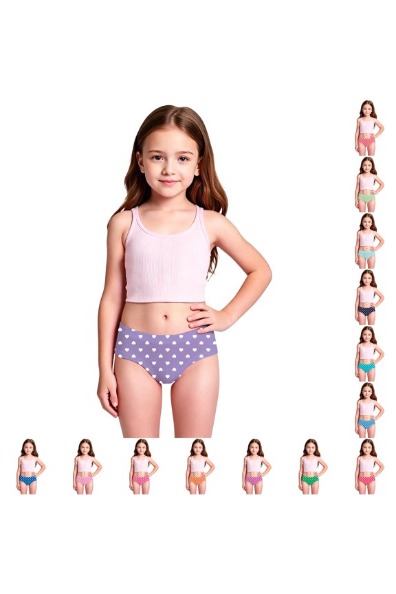 Toddler Girls Swim Shorts UPF 50+ Sun Protection Quick Dry Elastic Waist Bathing Bottoms Summer Beach Pool Vacation Swimwear for Kids 5-6 Years