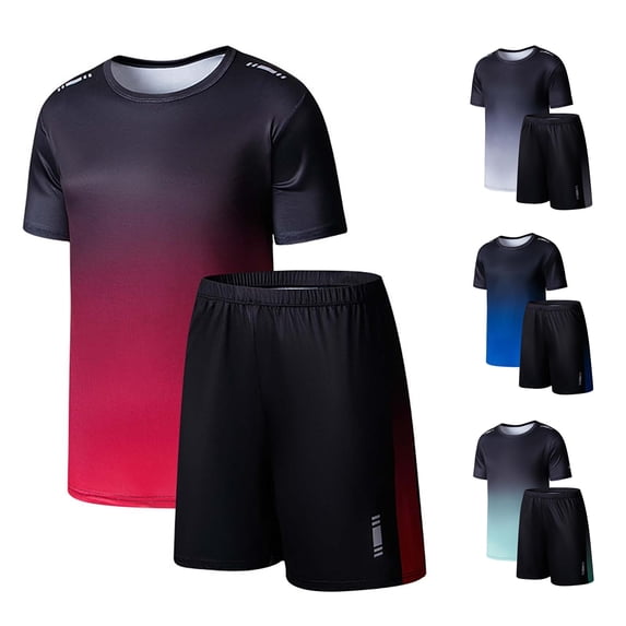 XINXIAOO Unisex Kids 2/3-Piece Outfit Athletic Short Sleeve T-Shirt & Shorts Soccer Set 6-7 Years