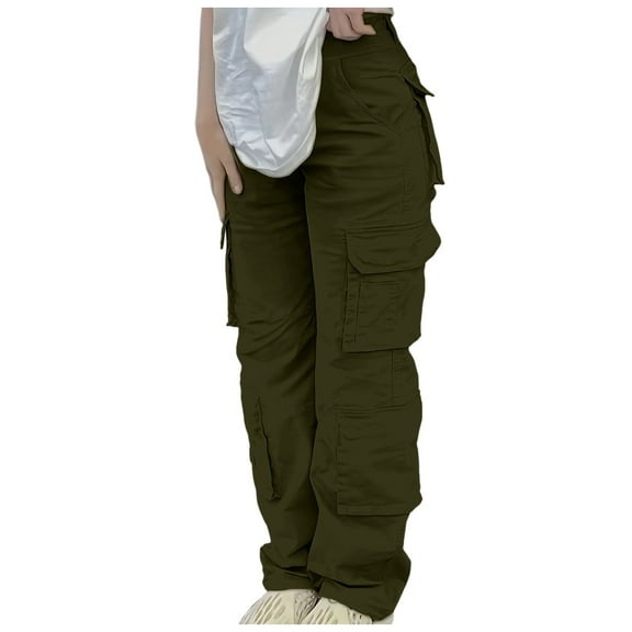 XINXIAOO Women Pants Casual Pants Army Green Pants Women Lounge Pants Womens High Waisted Pants with Pockets Fall Pants