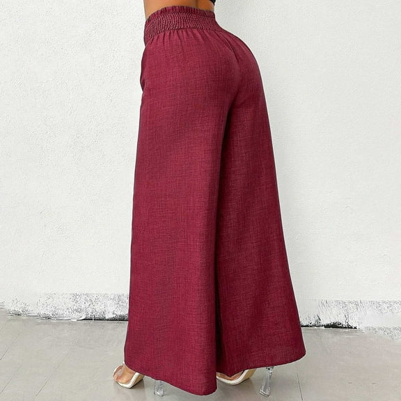 XINXIAOO Women Pants Casual Pants Red Baggy Pants Women Comfy Pants Women Work Womens Elastic Waist Pants Womens Capris for Summer