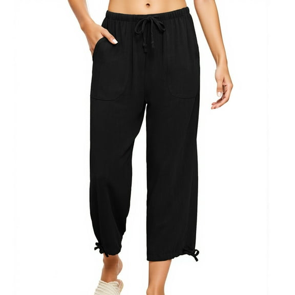 XINXIAOO Women Pants Casual Pants for Women Black Baggy Pants Womens Comfortable Pants High Waist Wide Leg Pants Womens Fall Pants