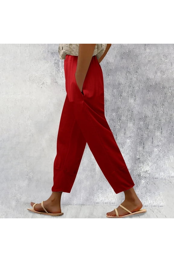 Women Pants Casual Womens Pants Red Womens Pants Lounge Pants for Women Loose Fit High Waist Pants Women Fall Pants