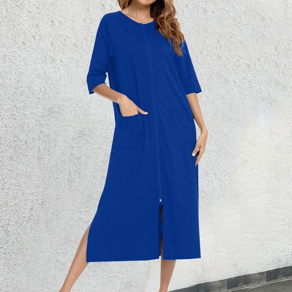 XINXIAOO Women Solid Comfortable Casual Skirt Loose Pajamas Quarter Sleeve Nightgown Shower Towel Wrap for Women Cloth Towel Shower Wrap Womens Soft Robes Knee Length with Hood Womens Robe Set 3x