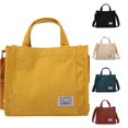 thumbnail image 1 of XINXIAOO Women's Canvas Corduroy Handbag, Fashion Casual Shoulder Messenger Bag, 1 of 6