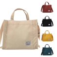 thumbnail image 1 of XINXIAOO Women's Canvas Corduroy Handbag, Fashion Casual Shoulder Messenger Bag, 1 of 7