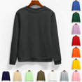 thumbnail image 1 of XINXIAOO Women's Crew Neck Sweatshirt Pullover Y2K Clothes Long Sleeves Soft Hooded Tops, 1 of 3