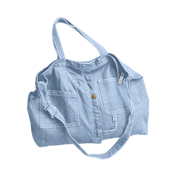 XINXIAOO Women's Denim Shoulder Tote Bag, Large Capacity Casual Boho Crossbody Purse