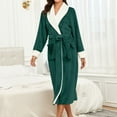 thumbnail image 1 of XINXIAOO Women's Fall/winter V Neck Solid Color Flannel Long Nightgown Thin Womens Robe Ladies Robes Long Lightweight Teen Robe Robes for Women Thick Robe Spa Robe Womens Long Dressing Gowns Womens, 1 of 5