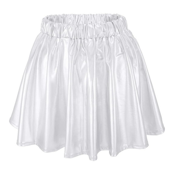 XINXIAOO Women's Fashion High Waist Pleated Solid Color Short Skirt Loose Skirt Metallic Skater Skirt Sparkly Shiny Flared Pleated A Line Mini Skort Lace Bed Skirt Girls Skirts Wrap around Skirts for