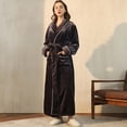 thumbnail image 1 of XINXIAOO Women's Flannel Pajamas Large Coral Velvet Bathrobe Autumn And Winter Long Thick Pajamas plus Size Robes for Women 4x plus Size Japanese Kimonos for Women Shower Wrap Shower Robe for Women, 1 of 2