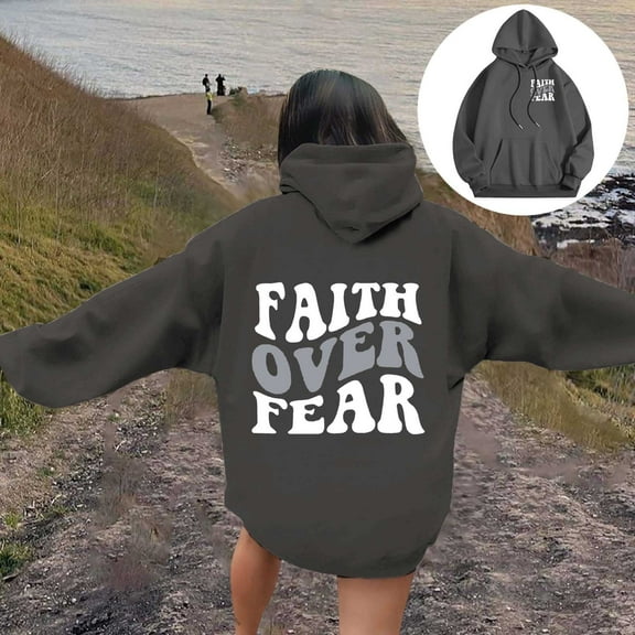 XINXIAOO Women's Hoodies Sweatshirts Christian Sweatshirt Letter Print Sweatshirt Oversized Women Pullover Womens Fall Fashion 2025 Comfy Clothes