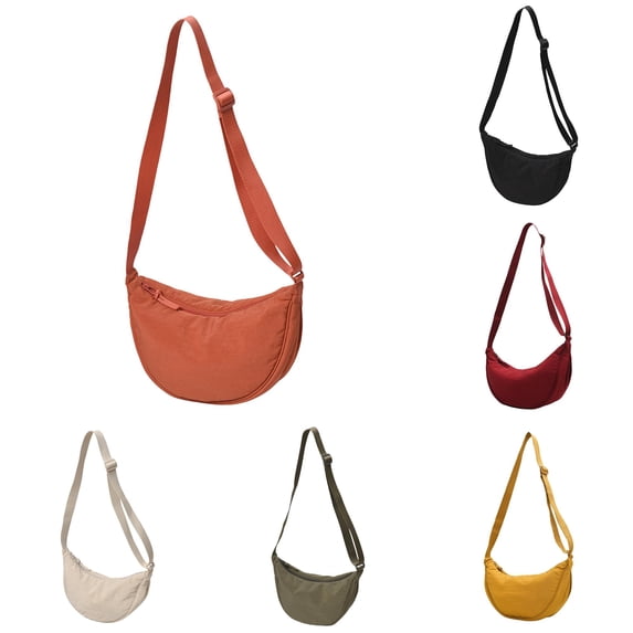 XINXIAOO Women's Nylon Dumpling Bag, Simple Armpit Shoulder Bag & Crossbody Purse