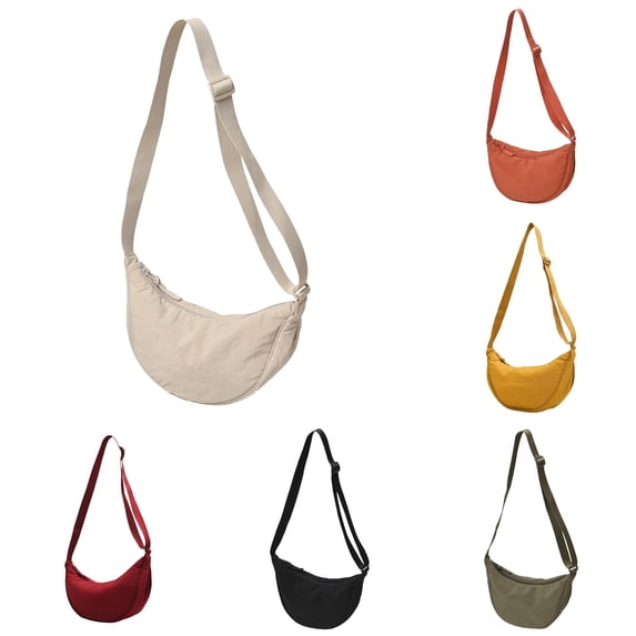 XINXIAOO Women's Nylon Dumpling Bag, Simple Armpit Shoulder Bag & Crossbody Purse