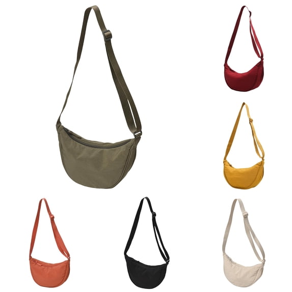 XINXIAOO Women's Nylon Dumpling Bag, Simple Armpit Shoulder Bag & Crossbody Purse