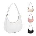 thumbnail image 1 of XINXIAOO Women's PU Dumpling Bag, Solid Color Contrast One Shoulder Versatile Handbag, 1 of 4