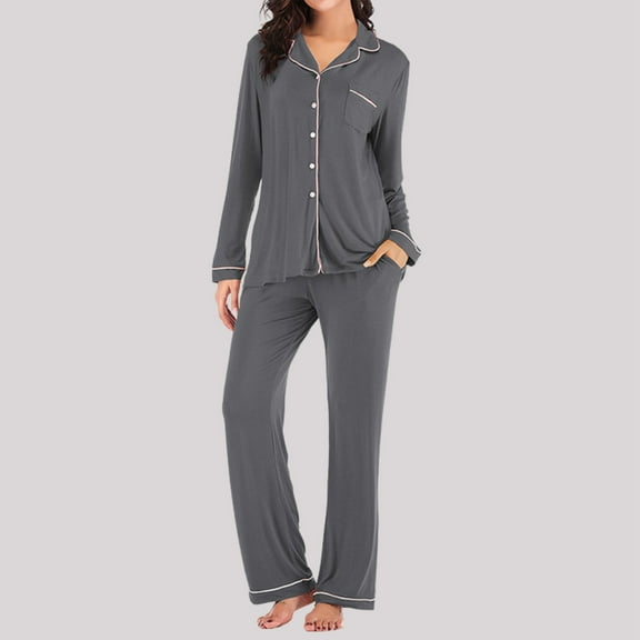 XINXIAOO Women's Pajama Set Notch Neck Soft Nightgown Short Sleeve Button Nightgown With Long Pants Floral Pajama Top Wedding Getting Ready Outfit Velour Pajamas for Women Sleep Wear for Woman Play