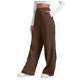 thumbnail image 1 of XINXIAOO Women's Pants Business Casual Pants for Women Brown Pants Lounge Pants Womens Wide Leg Pants Fall Pants for Women, 1 of 8