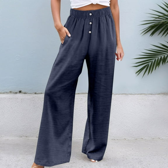 XINXIAOO Women's Pants Casual Womens Pants Blue Womens Pants Comfy Sweatpants Women High Waisted Pants with Pockets Fall Pants for Women