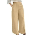 thumbnail image 1 of XINXIAOO Women's Pants for Women Casual Beige Pants for Women Trouser Style Lounge Pants Women Women's Wide Leg Pants with Pockets Women Fall Pants, 1 of 4