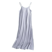 XINXIAOO Women's Sleeveless Nightgown Neck Pajama Dress Racerback Sleep Dress Sleeveless Nightdress Chemise plus Size Nightgowns for Women with Buttons Print Sleepwear Women Pajama Shirt Summer Sleep