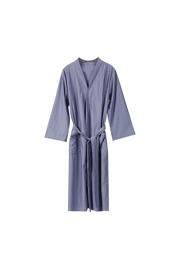 Women's Solid Autumn Couple Mid Length Water Absorbent Bathrobe Quick Drying Kimono Pajama Bathrobe Robes for Women Turkish Towel Robe plus Size Fancy Robes for Women Womens Robe Long