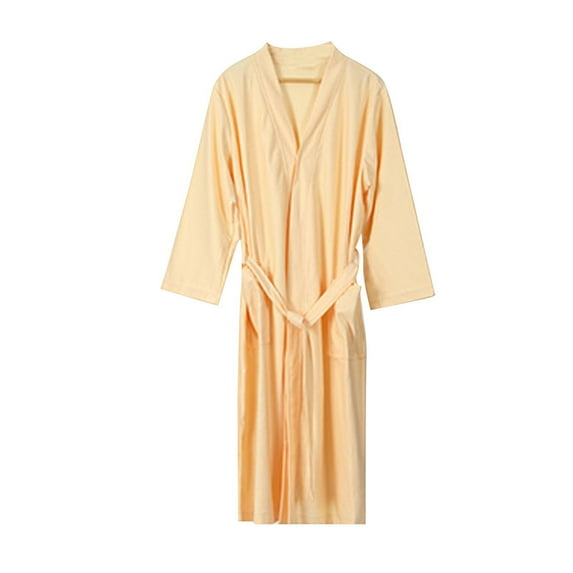 XINXIAOO Women's Solid Autumn Couple Mid Length Water Absorbent Bathrobe Sexy Quick Drying Kimono Pajama Bathrobe Robes for Women Turkish Towel Robe plus Size Fancy Robes for Women Womens Robe Long