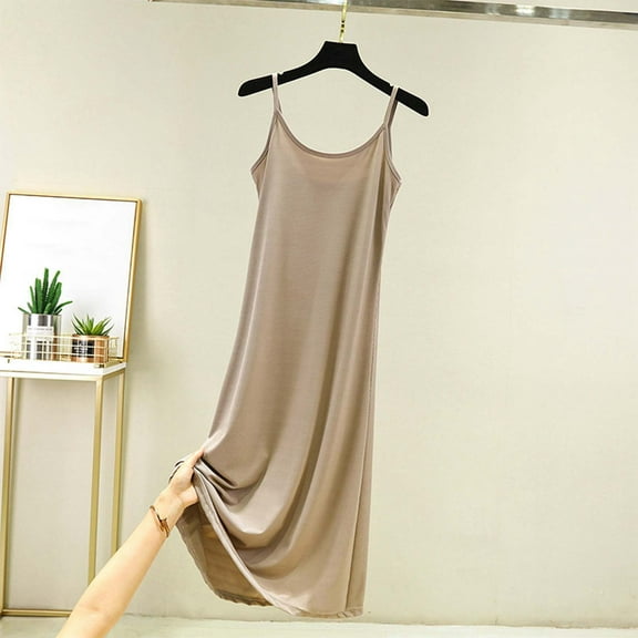 XINXIAOO Women's Solid Color Inside With A Base Large Size Petticoat Loose Nightdress (medium Length) Night Women Nightshirt Oversized Nightshirts Women Sleepwear T Shirt Nightgown Short Sleeve Night