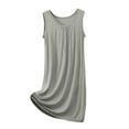 thumbnail image 1 of XINXIAOO Women's Summer Sleepshirt Nightgown Comfortable Round Neck Sleeveless Home Dress Loungewear Casual Basic Sleepwear For Women Pajama Shirt Women Sleep Clothes Lady Summer Nightgown plus Size, 1 of 4