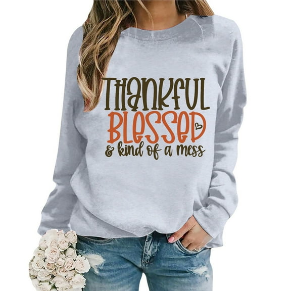 XINXIAOO Women's Sweatshirt Long Sleeve Sweatshirt Long Sleeve Pullover Tops for Women Light Gray Crewneck Sweatshirts Women Womens Fall Clothes Cute Sweatshirt