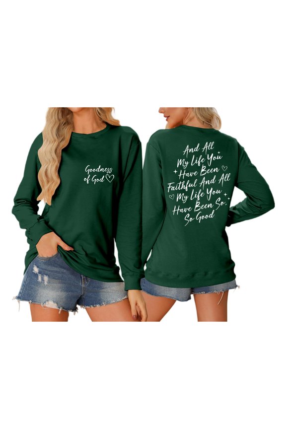 Women's Sweatshirt Long Sleeve Sweatshirt Oversized Pullover for Women Green Plain Crewneck Sweatshirt Fall Sweatshirts for Women Street Style