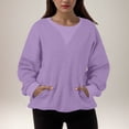thumbnail image 1 of XINXIAOO Women's Sweatshirt Long Sleeve Sweatshirt Pullover Tops for Women Purple Sweatshirt Women Winter Fashion Sweatshirts for Women Trendy, 1 of 5