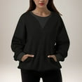 thumbnail image 1 of XINXIAOO Women's Sweatshirt Long Sleeve Sweatshirt Pullover Women Black Adult Crewneck Sweatshirt Fall Essentials Women Clothing Streetwear, 1 of 6