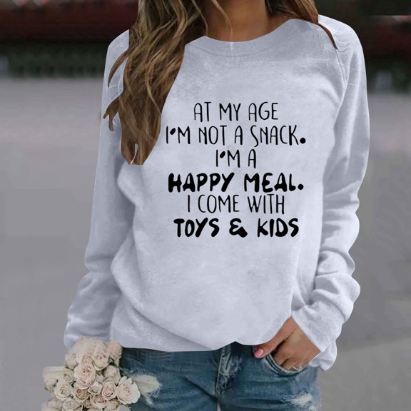 XINXIAOO Women's Sweatshirt Sweat Shirts Women Long Sleeve Pullovers for Women Light Gray Cute Crewneck Sweatshirt Womens Fall Sweatshirts 2025 Street Style Clothes