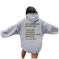 thumbnail image 1 of XINXIAOO Women's Sweatshirts Hoodies Long Sleeve Hoodie Pullover Sweatshirts for Women Cute Hoodies Grey Plain Sweatshirt Cute Fall Clothes Cute Womens Clothes, 1 of 4