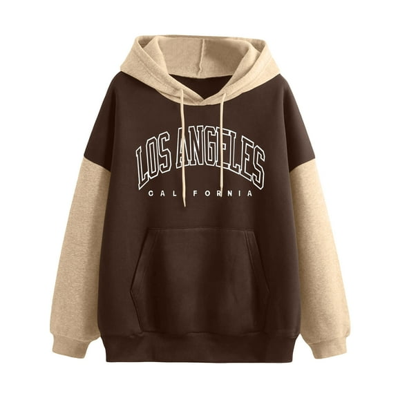 XINXIAOO Women's Sweatshirts Hoodies Long Sleeve Pullover Hoodies Baggy Hoodies Coffee Sweatshirt Womens Fall Clothing Clothes Women