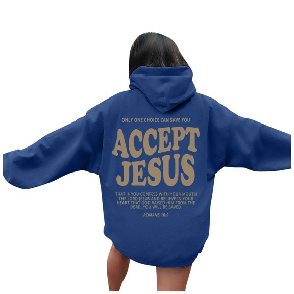 XINXIAOO Women's Sweatshirts Hoodies Long Sleeve Pullover Sweatshirt Cute Hoodies Blue Hoodie Women Fall Outfits Women Trendy Clothes for Teen Girls