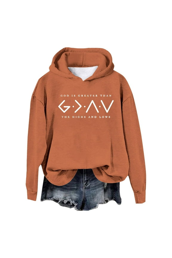 Women's Sweatshirts Hoodies Long Sleeve Women Pullover Soft Hoodie Orange Sweatshirt for Women Fall Sweatshirt Clothes for Women
