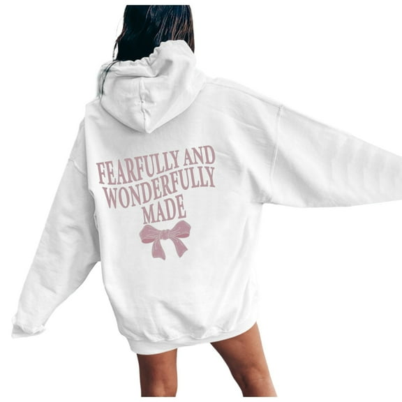 XINXIAOO Women's Sweatshirts Hoodies Long Sleeve Womens Pullover Unisex Hoodie White Plain Sweatshirt Fall Basics Preppy Teen Clothes