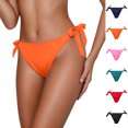 thumbnail image 1 of XINXIAOO Women's Swimsuit Bottom Side Tied Drawstring Swimwear Leakproof Bikini Brief Bottoms Orange Swim Bottoms, 1 of 6