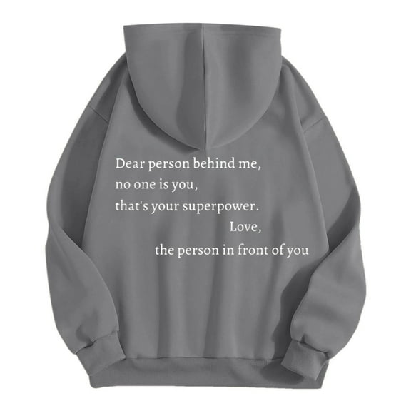 XINXIAOO Womens Hoodie Long Sleeve Pullover Sweatshirt Cute Hoodies Dark Gray Hoodies Woman Fall Sweatshirt Preppy Clothes Teen Girl