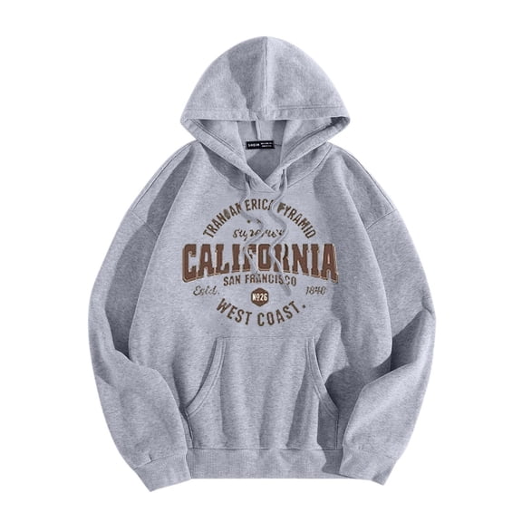 XINXIAOO Hoodies for Women Long Sleeve Women Pullover Oversized Hoodies for Women Grey Hoodie Womens Fall Jackets Comfy Clothes