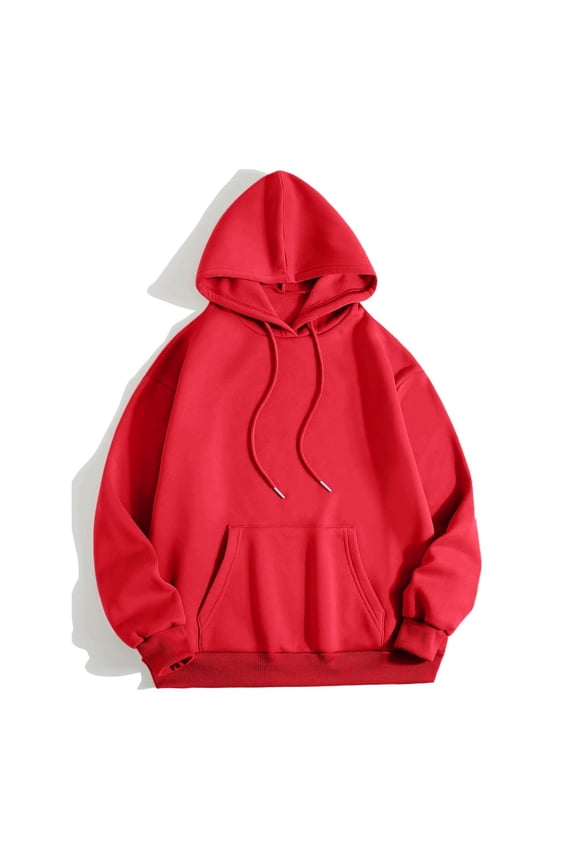 Womens Hoodie Long Sleeve Pullovers for Women Cute Hoodies Red Sweatshirts Fall Hoodies for Women Street Style Clothes