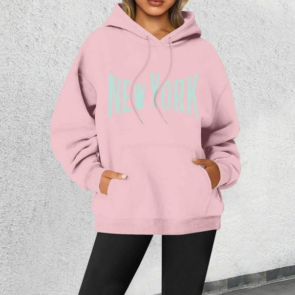 XINXIAOO Womens Hoodies Long Sleeve Hoodie Pullover Hoodie Oversized Hoodies for Women Pink Sweatshirt Womens Fall Clothes for Women Casual Clothes
